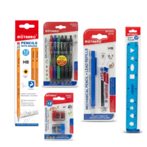 Motarro Stationery Bundle- Ruler, Sharpeners, Pens & Pencils